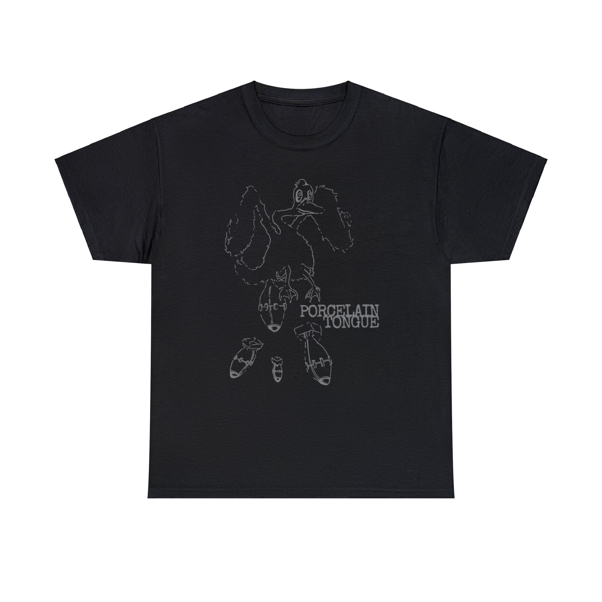 Porcelain Tongue - Duck Dropping Bombs T-Shirt - Grey Print